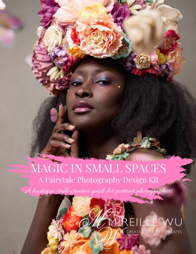 Cover of Magic in Small Spaces, a guide for photographers to create editorial portraits in small studios or compact environments.