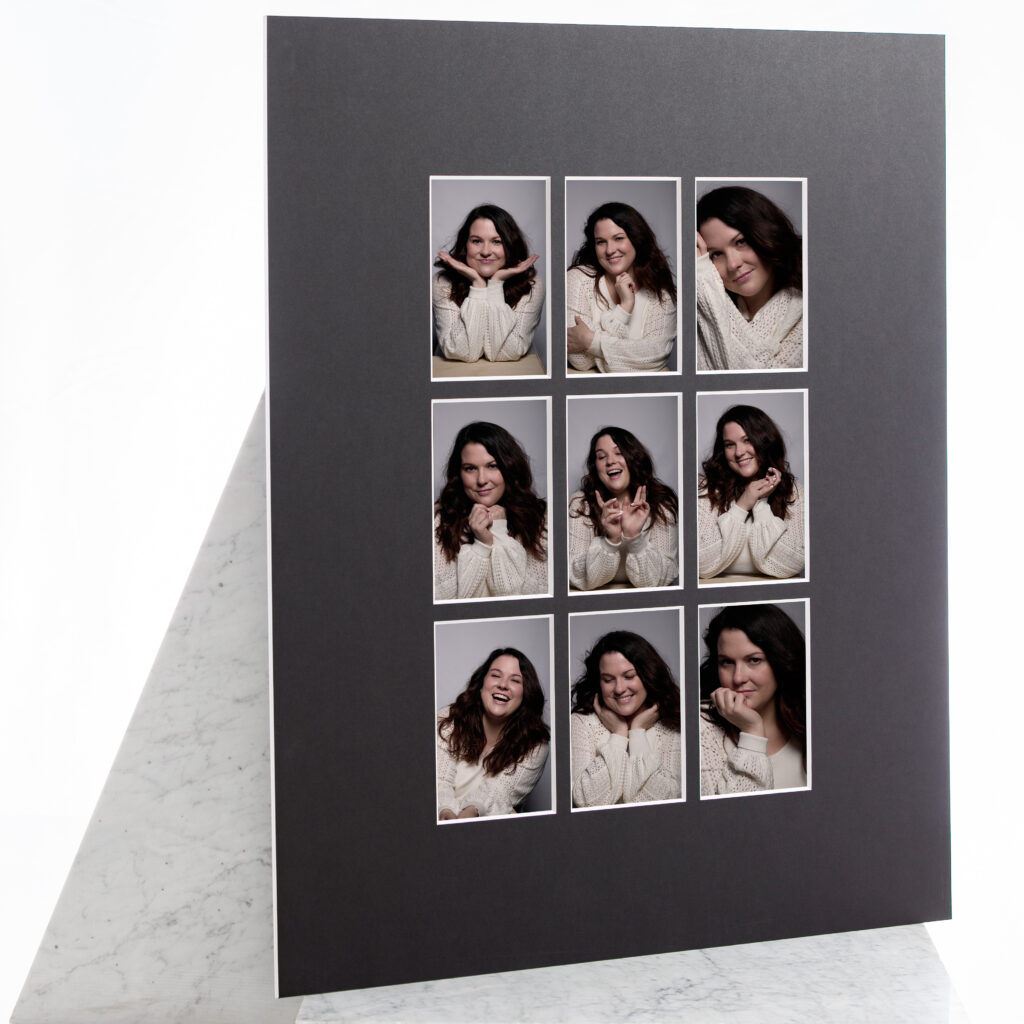 elegant matted prints collection portrait photography | collection tirages avec passe partout photographie portrait élégante