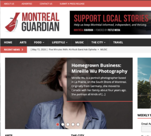 Mireille Wu is featured in the Montreal Guardian as a Montreal portrait photographer / Mireille Wu est présentée dans le Montreal Guardian comme photographe portrait à Montréal